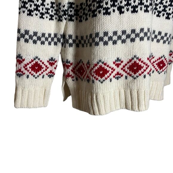 Talbots Sweater Womens M Petite Fair Isle Classic Preppy Nordic Cozy Wool Blend - Picture 7 of 10